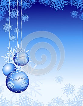Christmas background in blue