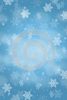 Christmas background card pattern snow snowflakes portrait format copyspace snowing