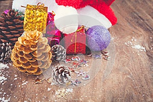 Christmas background with christmas ball,