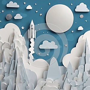 christmas background. christmas and new year background with moon. 3 d illustration.