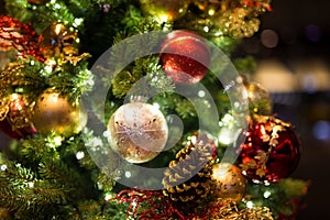 Christmas background with christmass balls