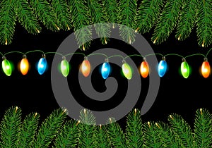 Christmas background with colorful harland