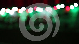 Christmas background with colorful lights blurred