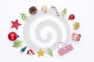 Christmas background concept on white background