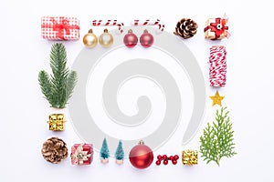 Christmas background concept on white background