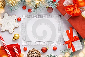 Christmas background with copyspace and decoration