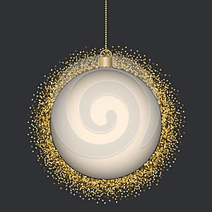 Christmas background with decoration ball