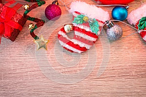 Christmas background with decorations