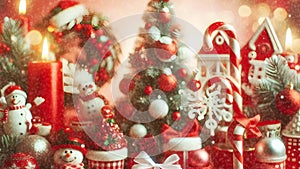 Christmas background design, celebration magic decoration. Merry Christmas with bokeh