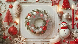 Christmas background design, celebration magic decoration. Merry Christmas with bokeh