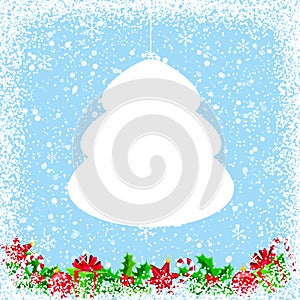 Christmas Background with Empty Speech Bubble