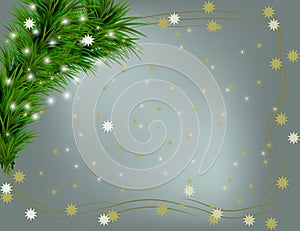 Christmas background with frame