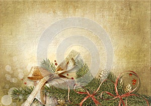 Christmas background with gift