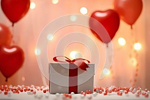 christmas background with gift boxes and red balls christmas background with gift boxes and balls gift box with heart