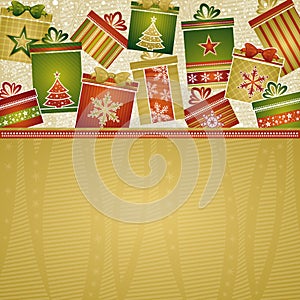 Christmas background with gifts
