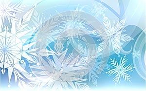 Christmas background light snowflakes