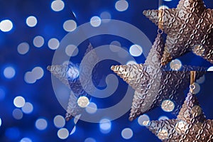Christmas background.Merry Christmas. New Year card on a blue background.