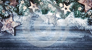 Christmas background in natural style and cool colors
