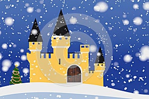 Christmas background with place for text. Copy space. Illustrations for greeting cards and invitations. Winter holidays, poster