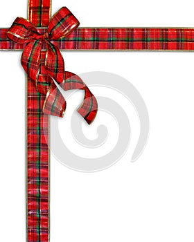 Christmas Background Present Plaid Bow