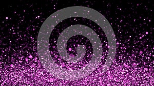 Christmas Background Purple Glitters - 3D Rendered Shining Sparkles