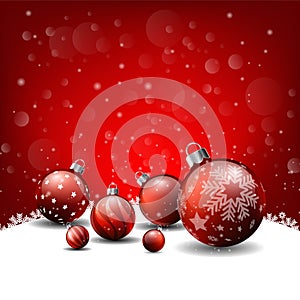 Christmas background, red background Happy New Year photo