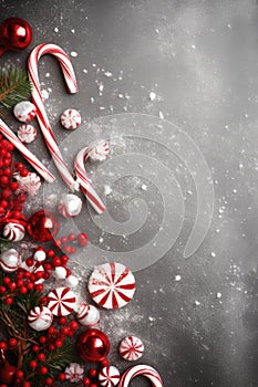 Christmas background. red christmas decorations on a black background. new year 's card .