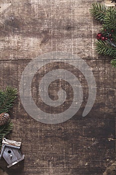 Christmas background-rustic stule