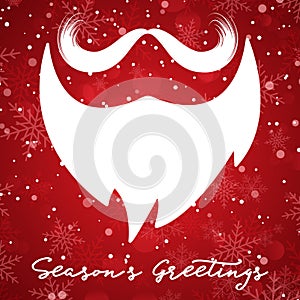 Christmas background with santa beard