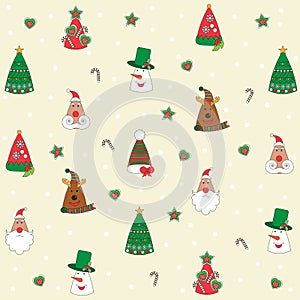 Christmas background, seamless tiling, great choice for wrapping paper pattern