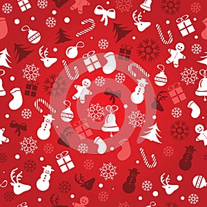 Christmas background, seamless tiling, great choice for wrapping paper pattern