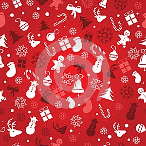 Christmas background, seamless tiling, great choice for wrapping paper pattern photo