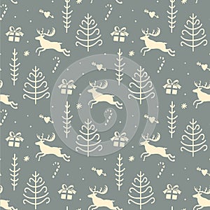 Christmas background, seamless tiling pattern texture vintage