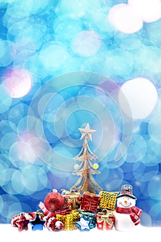 Christmas background with shining lights bokeh background Christ