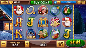 Christmas background for slots game