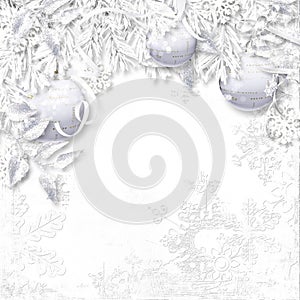 Christmas background with snow decorations
