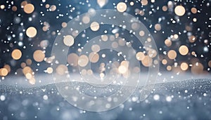 christmas background with snow Silver abstract snow falling winter christmas holiday background with sparkles and glitter