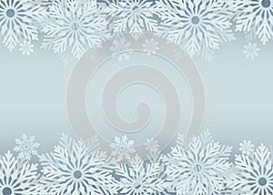 Christmas background with snowflake borders