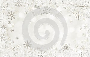 Christmas background with snowflakes frame