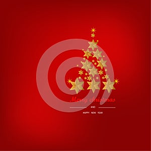 Christmas Background with Stars Christmas banner. Background Xmas design happy new year 2019