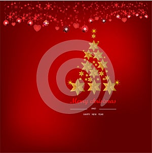Christmas Background with Stars Christmas banner. Background Xmas design happy new year 2019