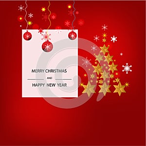 Christmas Background with Stars Christmas banner. Background Xmas design happy new year 2019