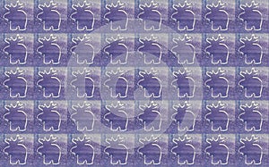 Christmas background. White reindeers on violet background