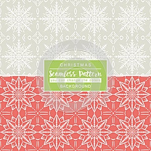 Christmas backgrounds with seamless patterns. Ideal for printing photo