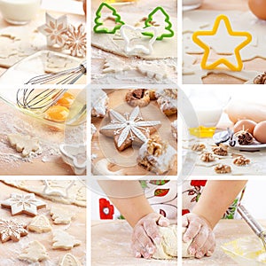 Christmas baking collage