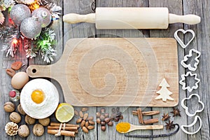 Christmas baking cookies with baubles