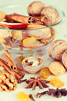 Christmas baking ingredients