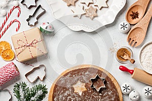 Christmas baking table