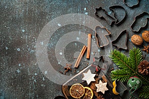 Christmas baking table