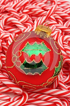 Christmas Ball on Candy Canes